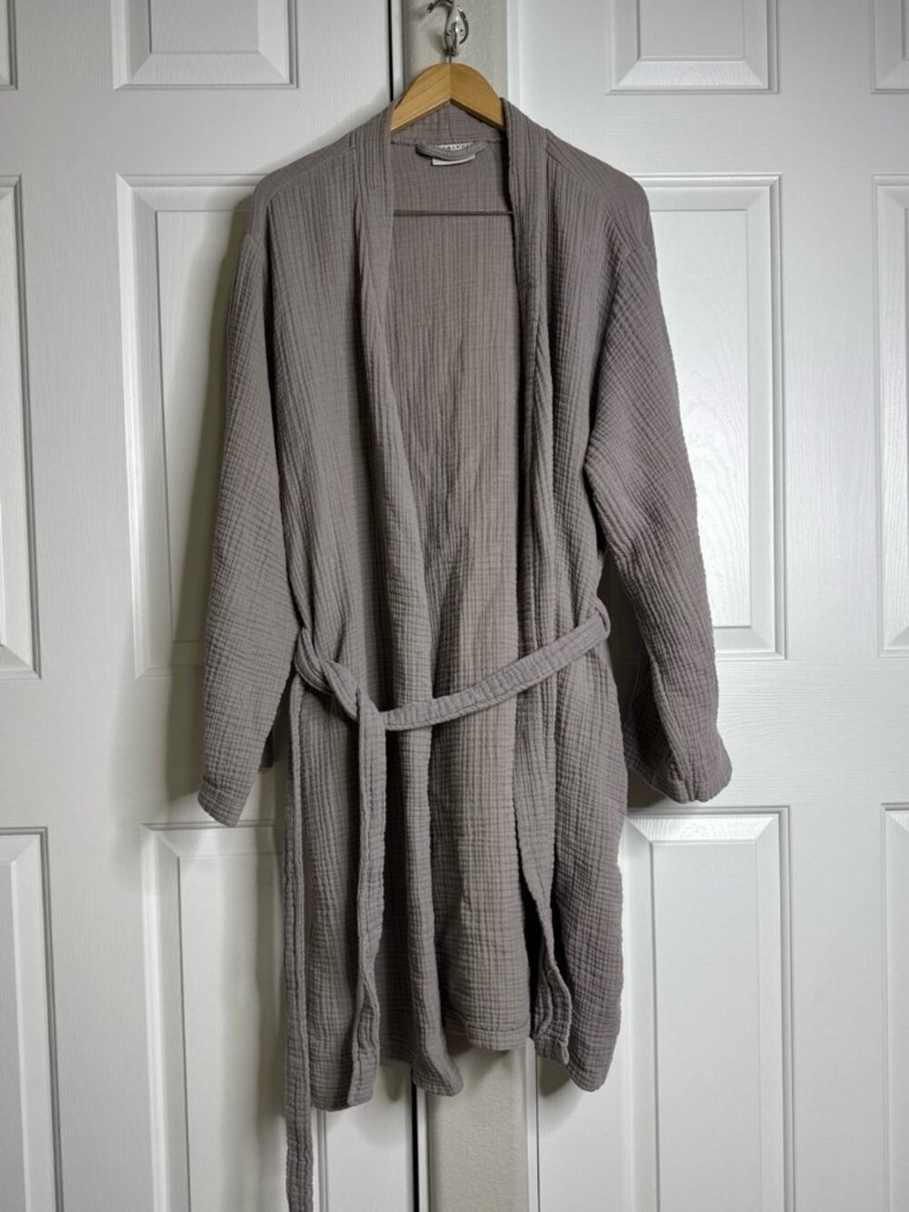 Parachute Cloud Cotton Muslin Robe Grey Made in Turkey 3X